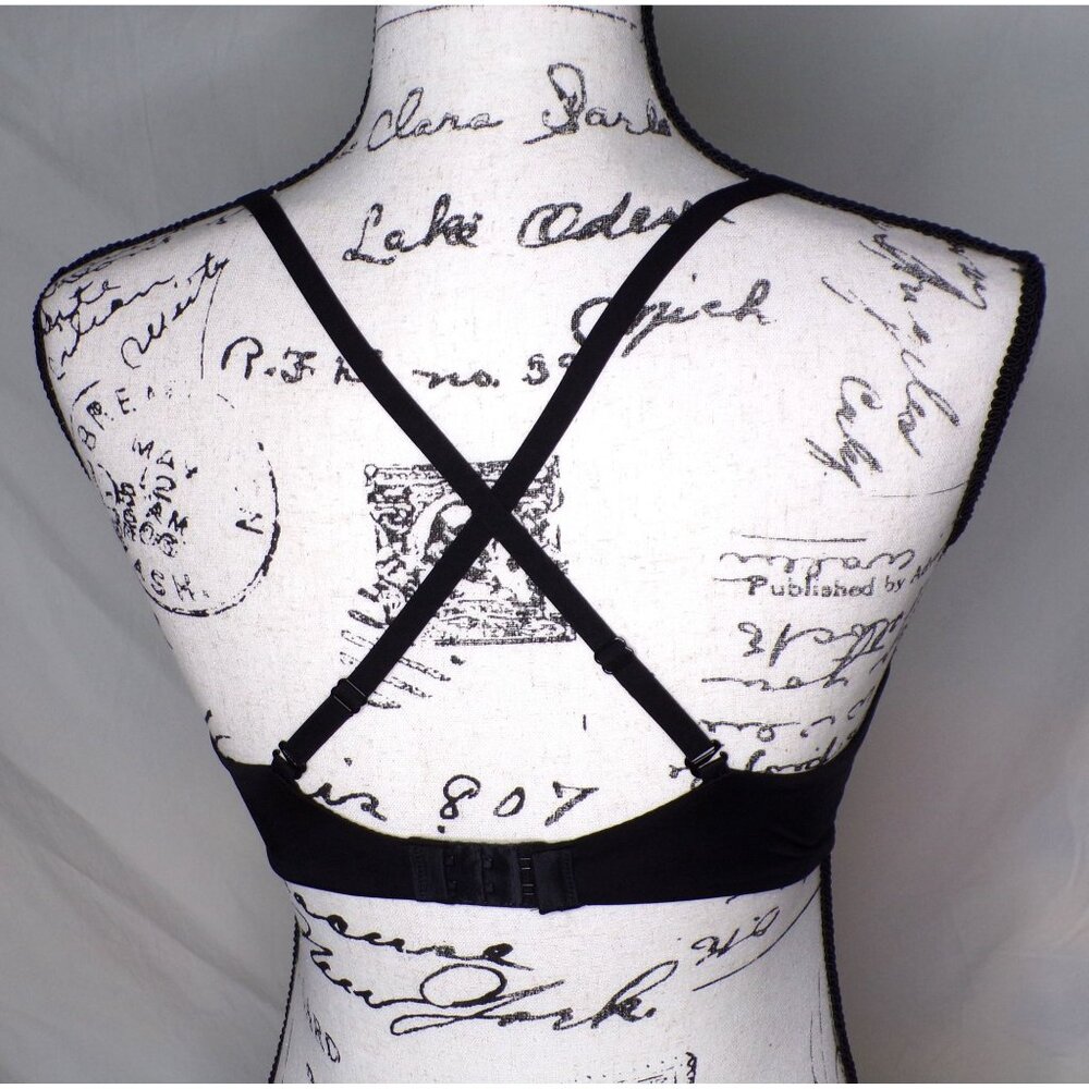 🆕CALVIN KLEIN Convertible Pure Micro Demi T-Shirt Bra 34C Black #QP25860 - Picture 7 of 8